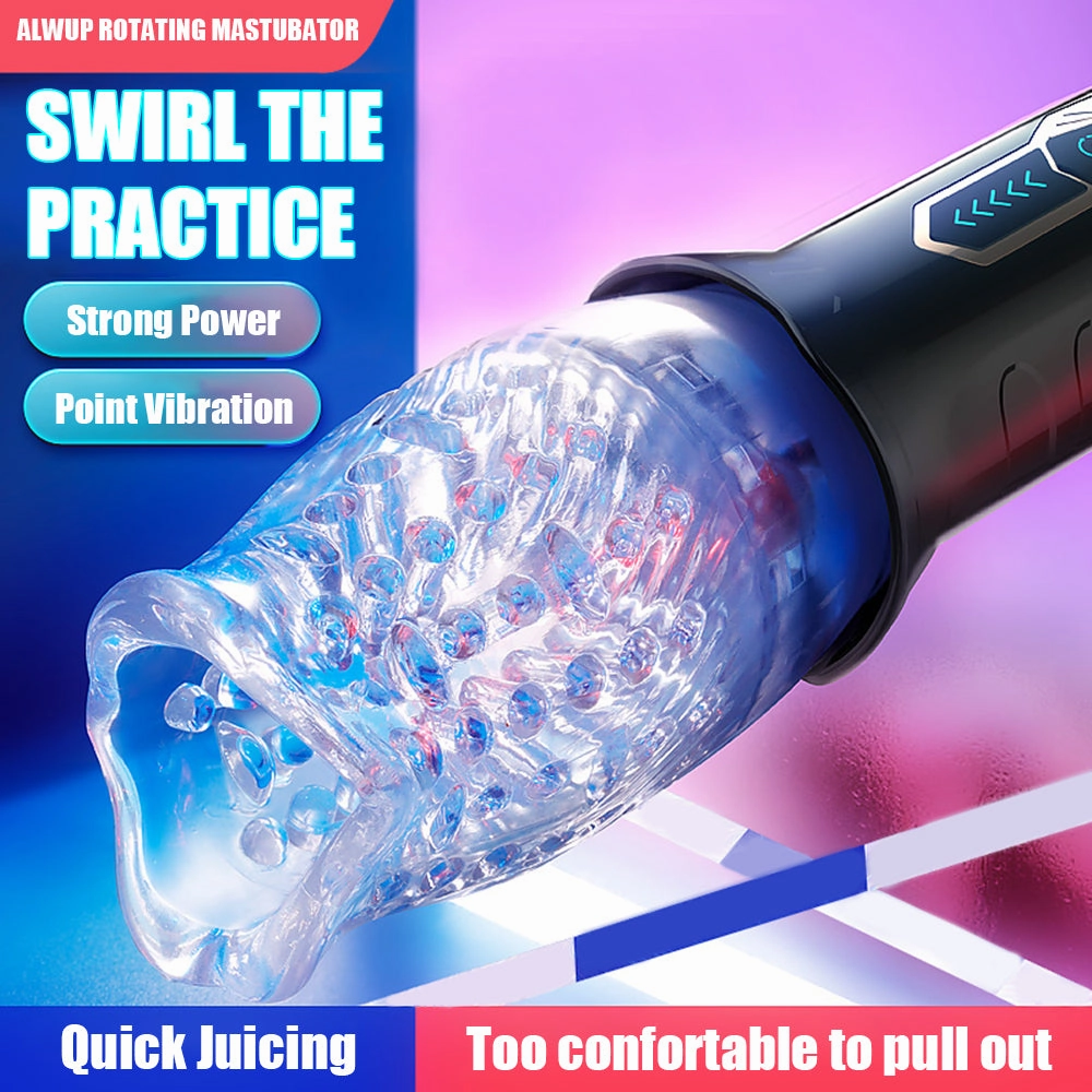 360° Automatic Rotating Transparent Blowjob Masturbator Cup