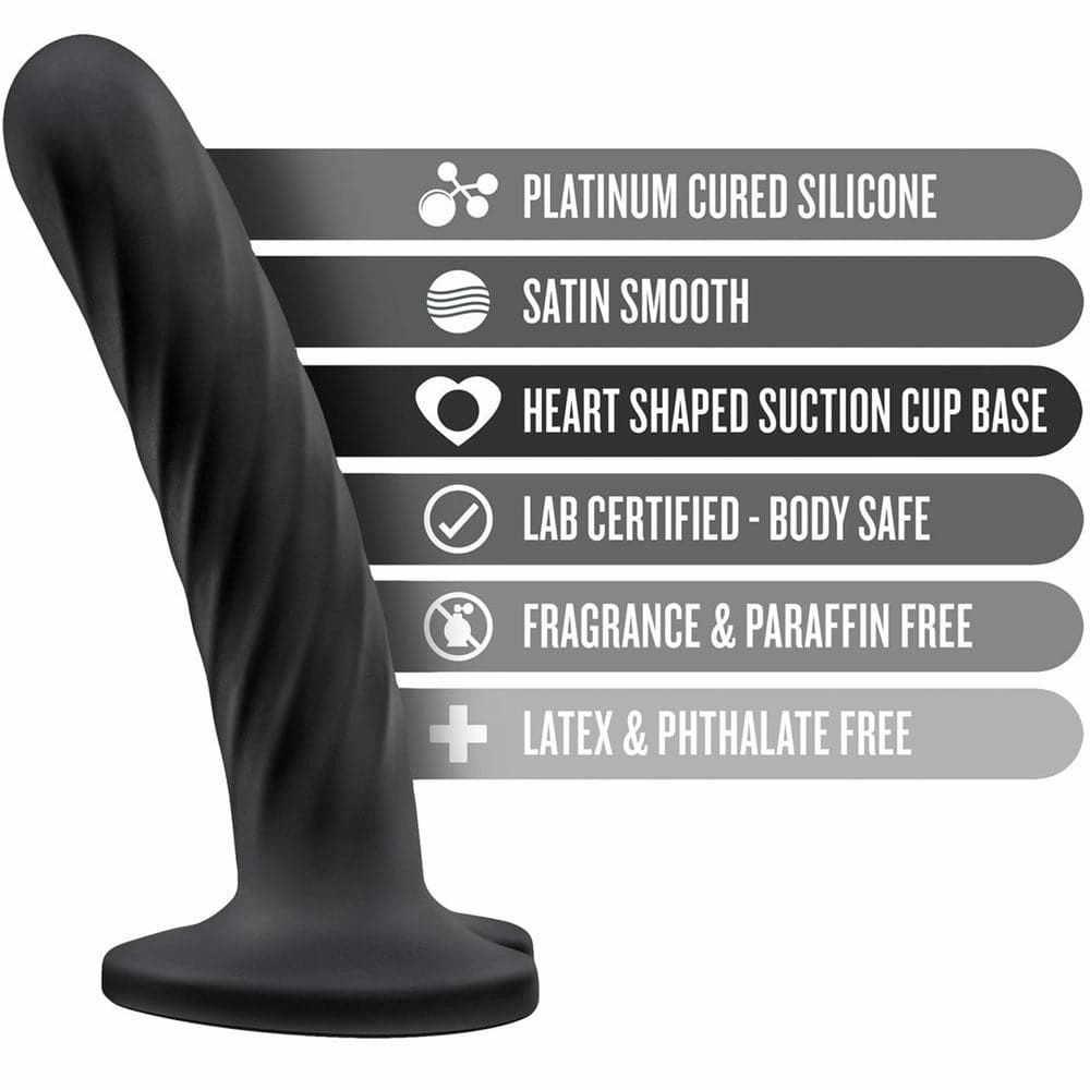 5.5 Temptasia Twist Medium Dildo - Black