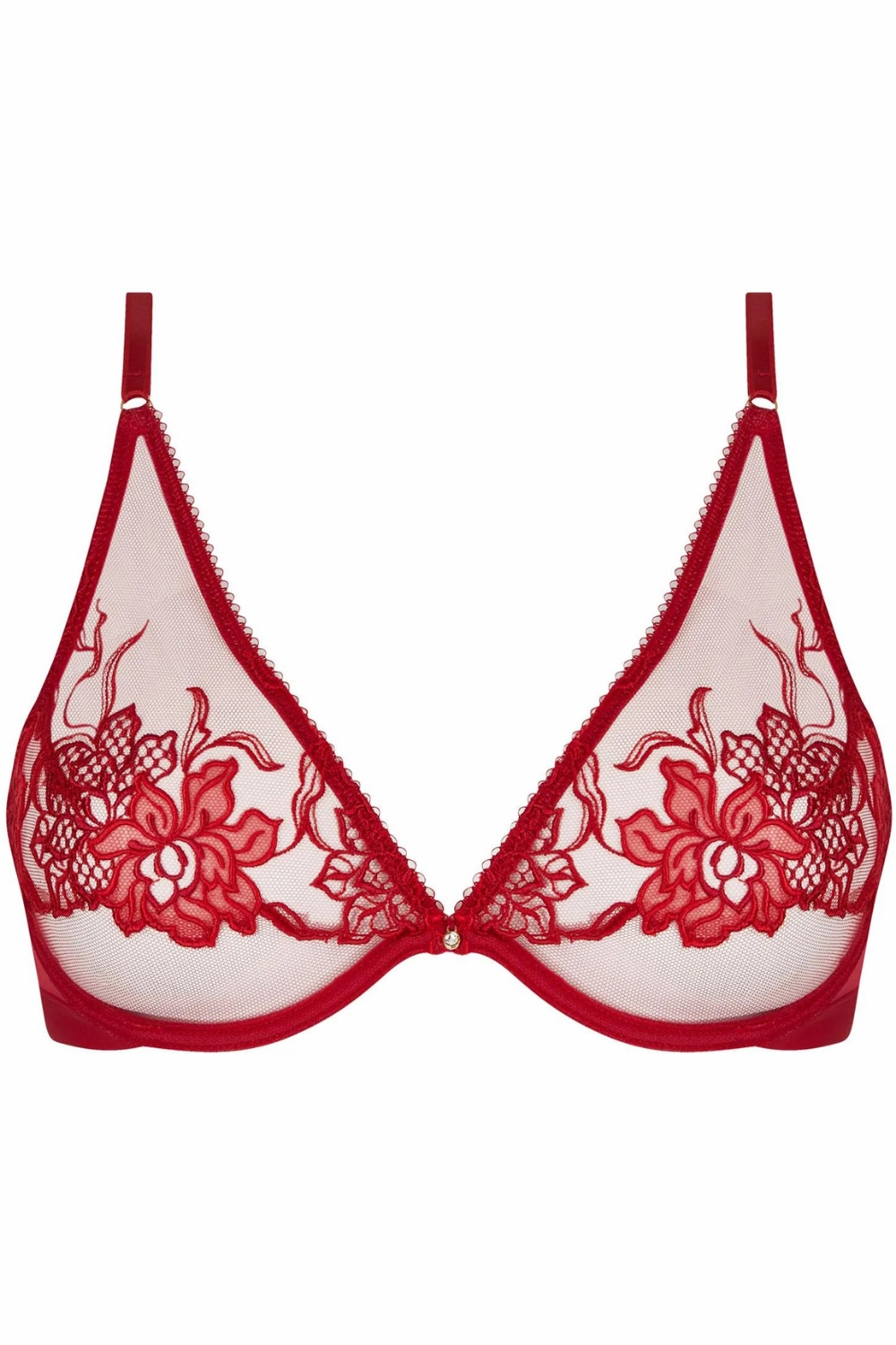Adorable En Sexy Red Underwired Triangle Bra