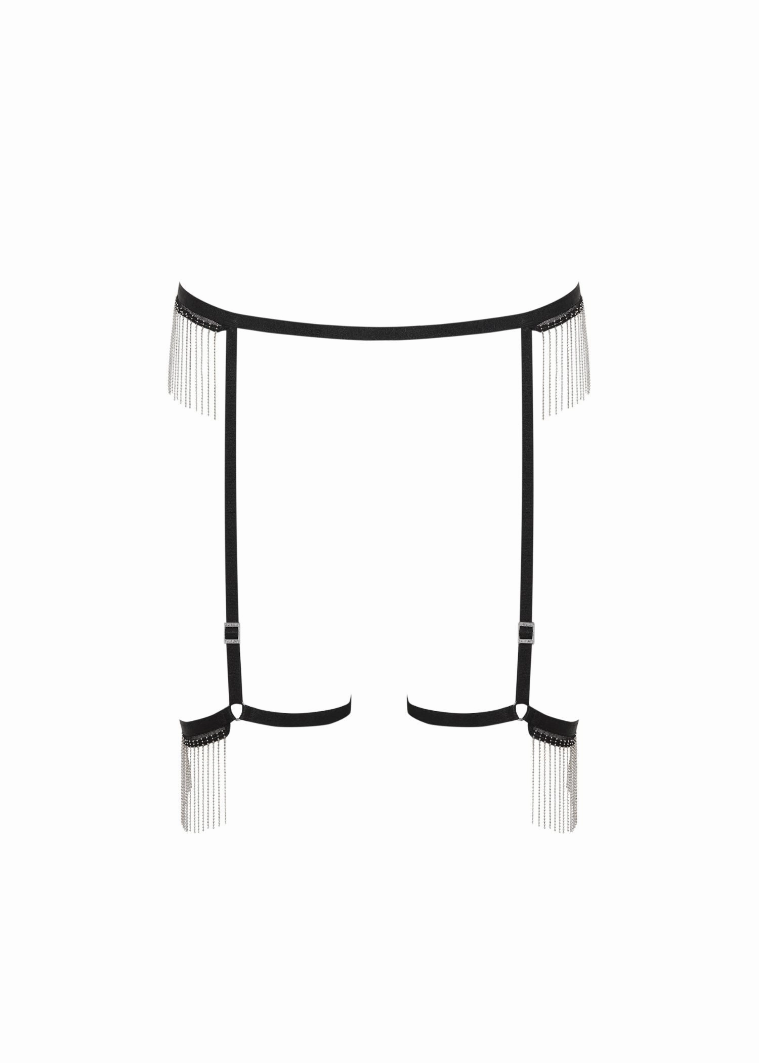 Antoinette Thigh Harness (Black/Silver)