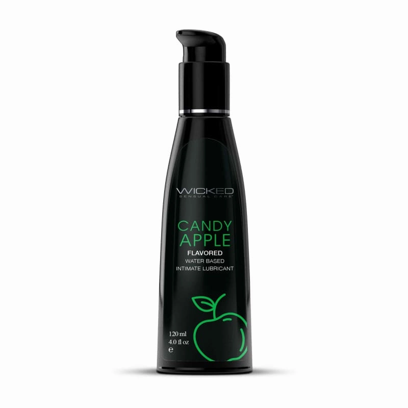Aqua Candy Apple Flavored Water-Based Lubricant - 4 Oz.