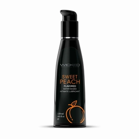 Aqua Sweet Peach Flavored Water Based Lubricant -  4 Oz. / 120 ml