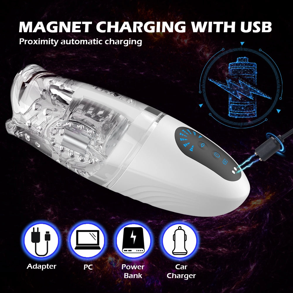 Automatic Biting Male Masturbator, 5 Biting & 8 Vibration Pocket Pussy With 3 Powerful Motors & 3D Realistic Textured