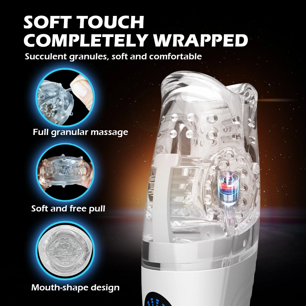 Automatic Biting Male Masturbator, 5 Biting & 8 Vibration Pocket Pussy With 3 Powerful Motors & 3D Realistic Textured