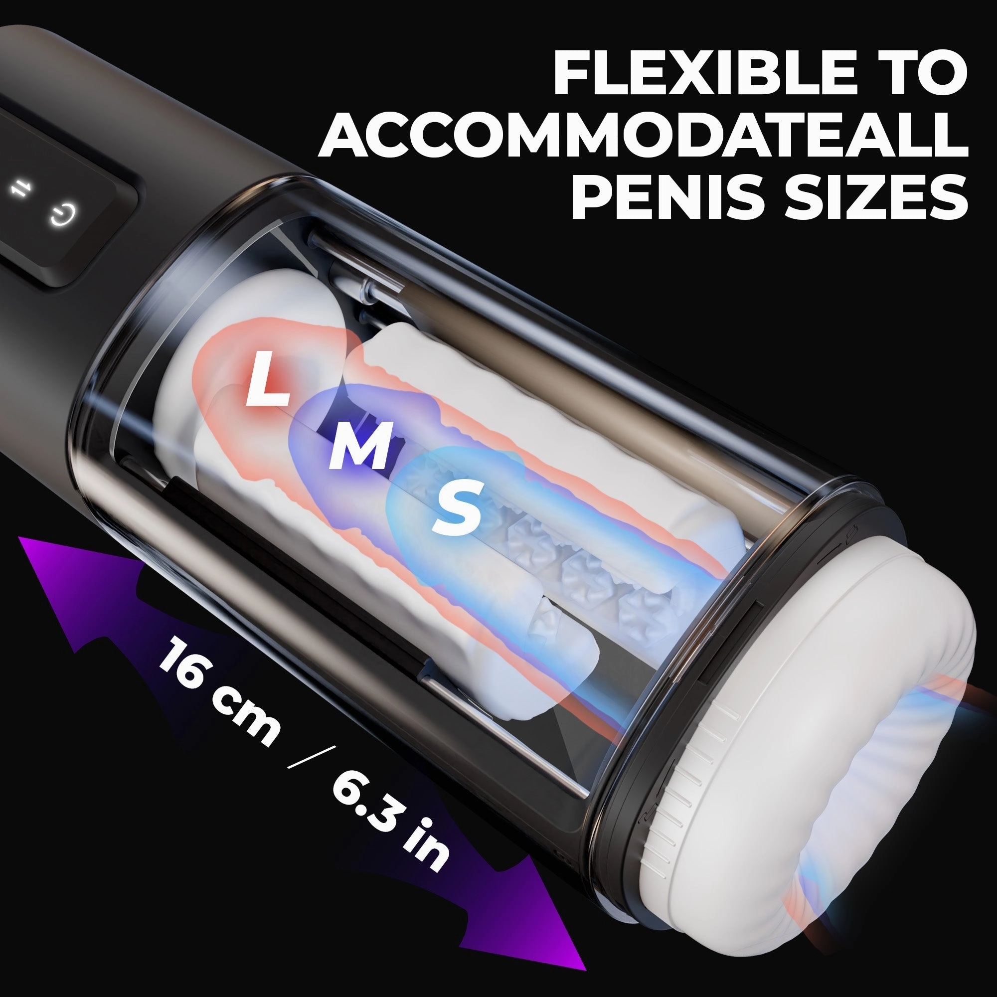 Automatic Male Masturbator with 10 Vibrating, 6 Rubbing & 2 Heating Levels