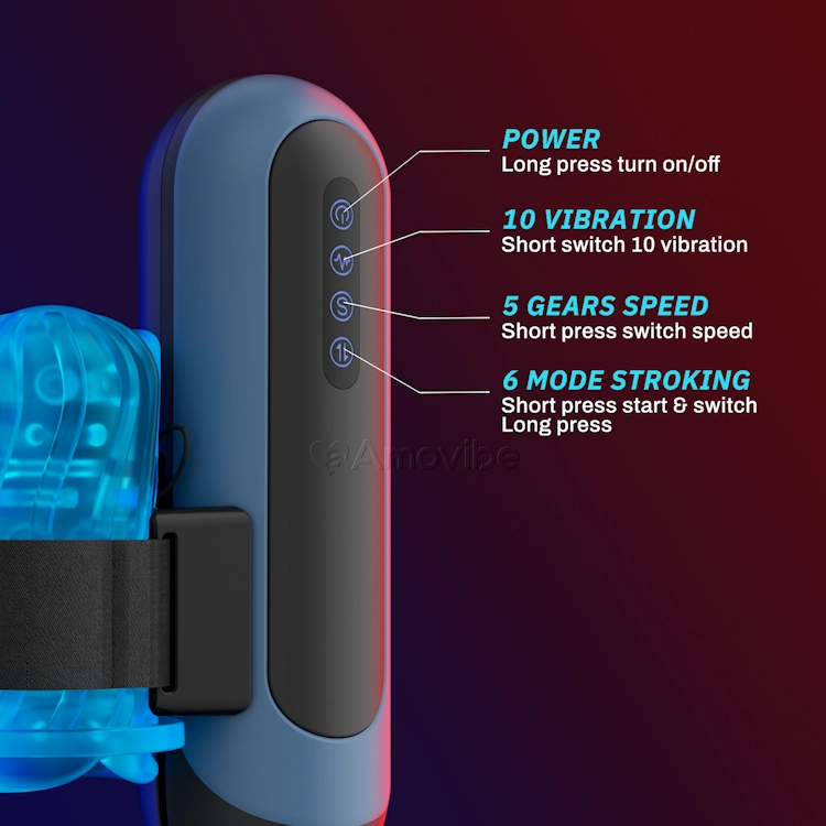 Automatic Stroking Masturbator with 10 Vibrations