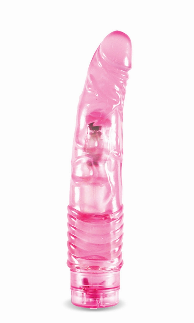 B Yours Vibe 02 Realistic Jelly Vibrator Waterproof Pink 9 Inch