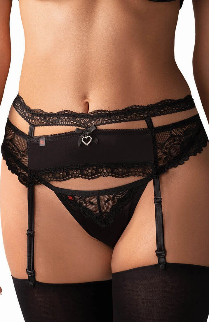 Black 3 pc lingerie set - Romantically Interested