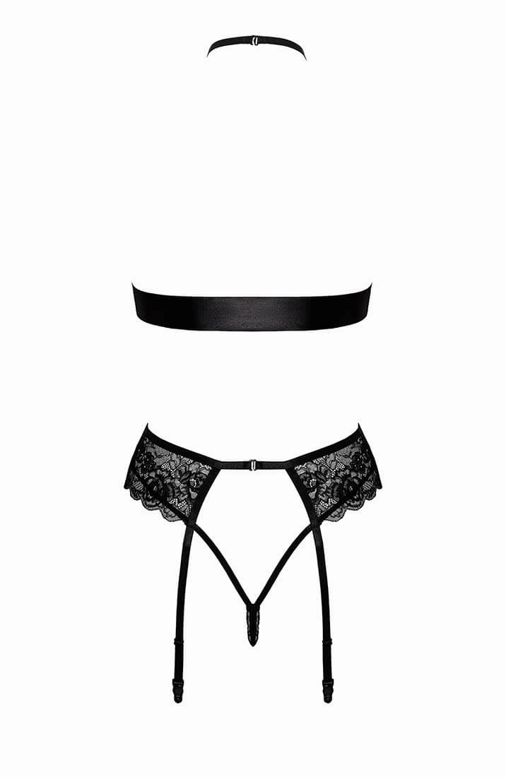 Black bow bondage lingerie set - Love Tied