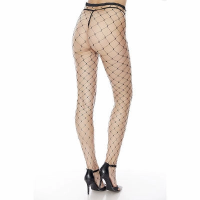 Black Fence Net Pantyhose