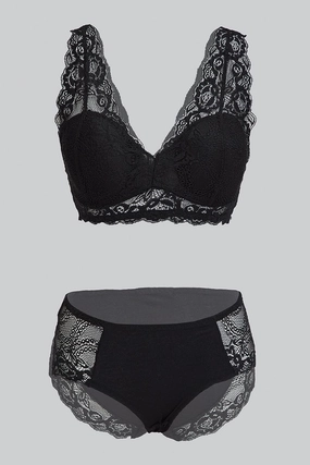 Black Lace Lingerie Set