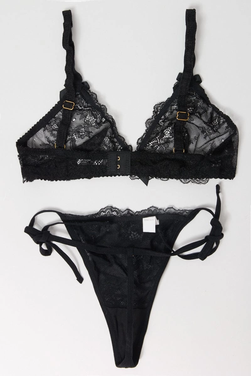 Black Lace Lingerie Set