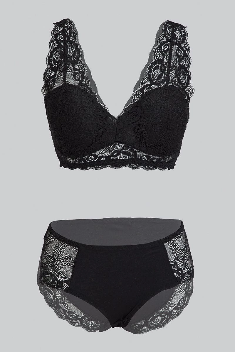 Black Lace Lingerie Set