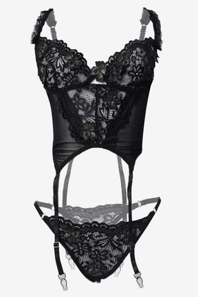 Black Lace Lingerie Set