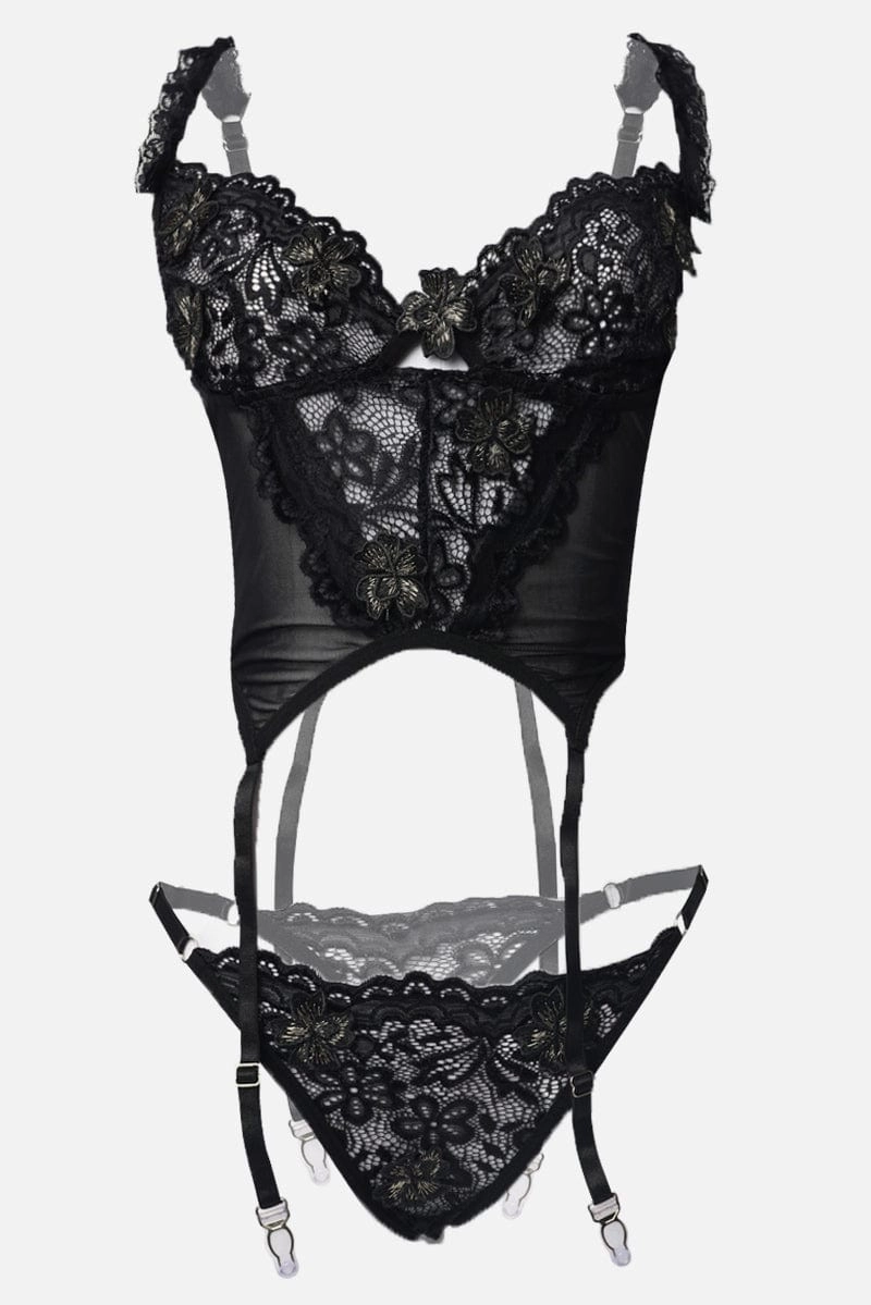 Black Lace Lingerie Set
