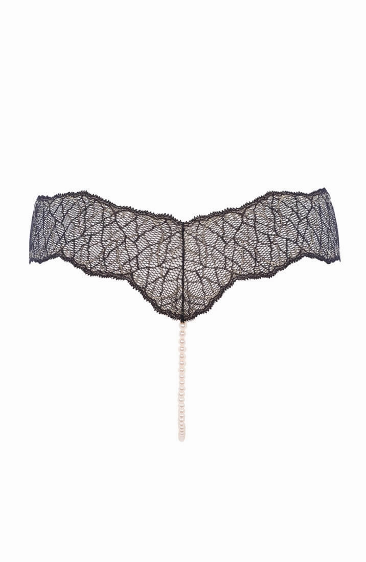 Black single pearl string - Sydney Single