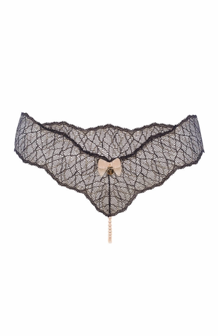 Black single pearl string - Sydney Single