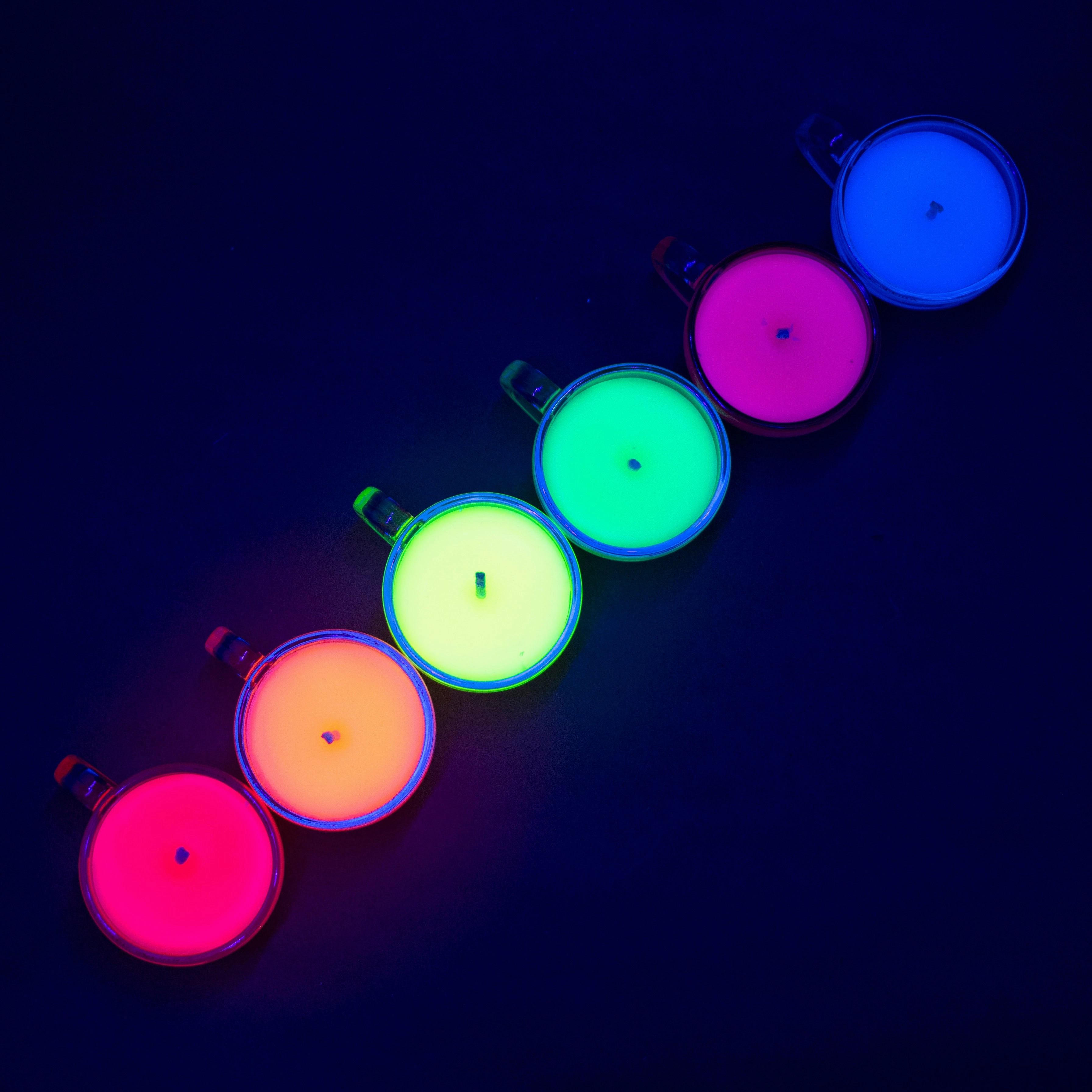 Blacklight Reactive Mini Wax Play Candle - Low Temp - UV - Paraffin
