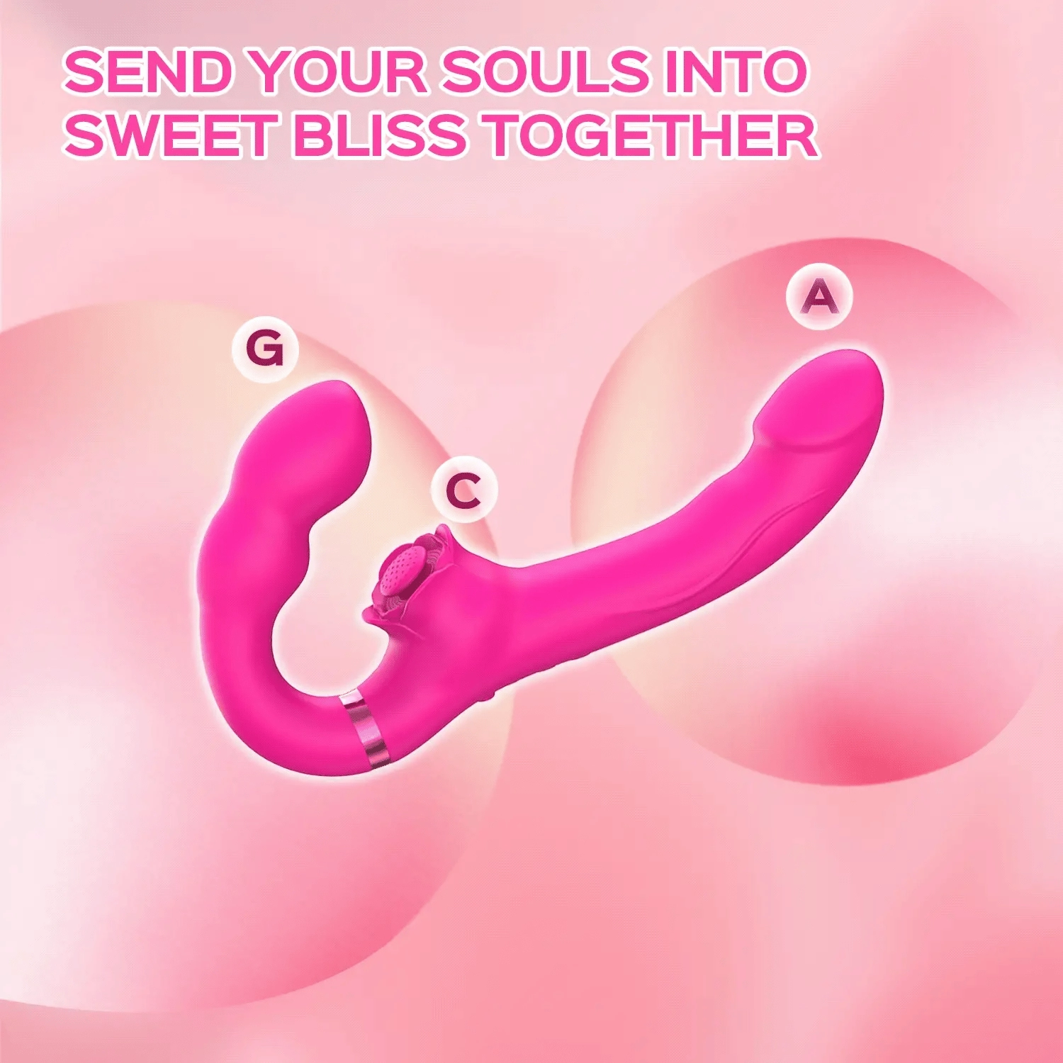 Bloom - Remote Control Tapping & Vibrating Strapless Strap-On