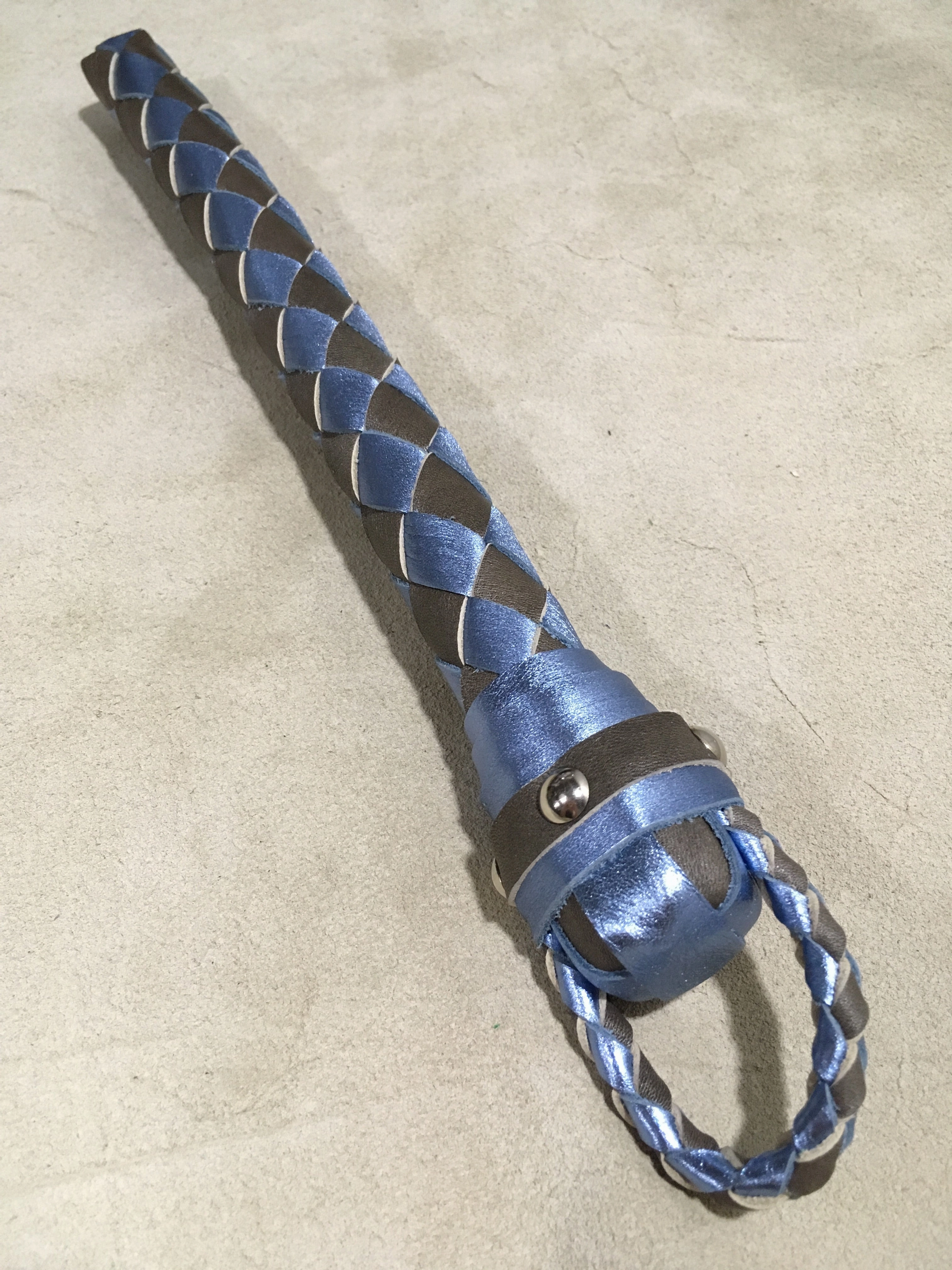 BraidJack! - Braided Leather Thumper - Braided Leather Paddle