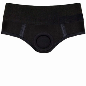 Brief  Harness - Black - 2.5 O-Ring For Large Diameter Toys