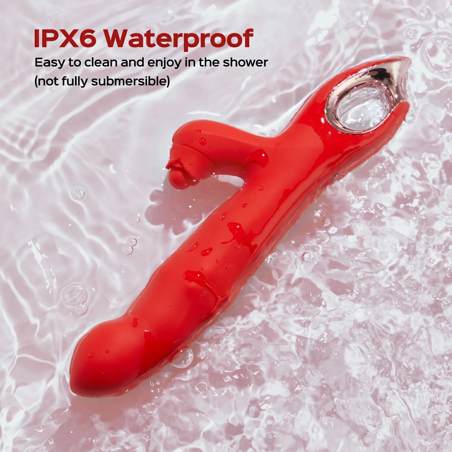 Bud - Tapping Rabbit Vibrator with Sliding Beads Ring