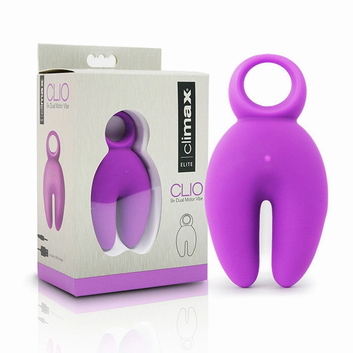 Climax® Elite, CLIO, Rechargeable 9x Dual Motor Vibe, Purple