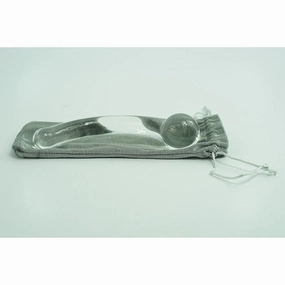 CLOSEOUT - GLASS DONG WITH VELVET POUCH
