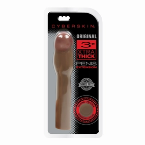 CyberSkin® Original 3 inch Xtra Thick Penis Extension™, Dark