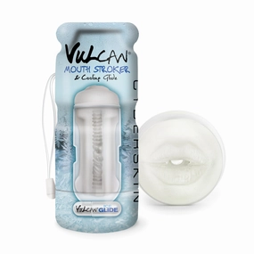 CyberSkin® Vulcan® Mouth Stroker w/Cooling Glide, Frost