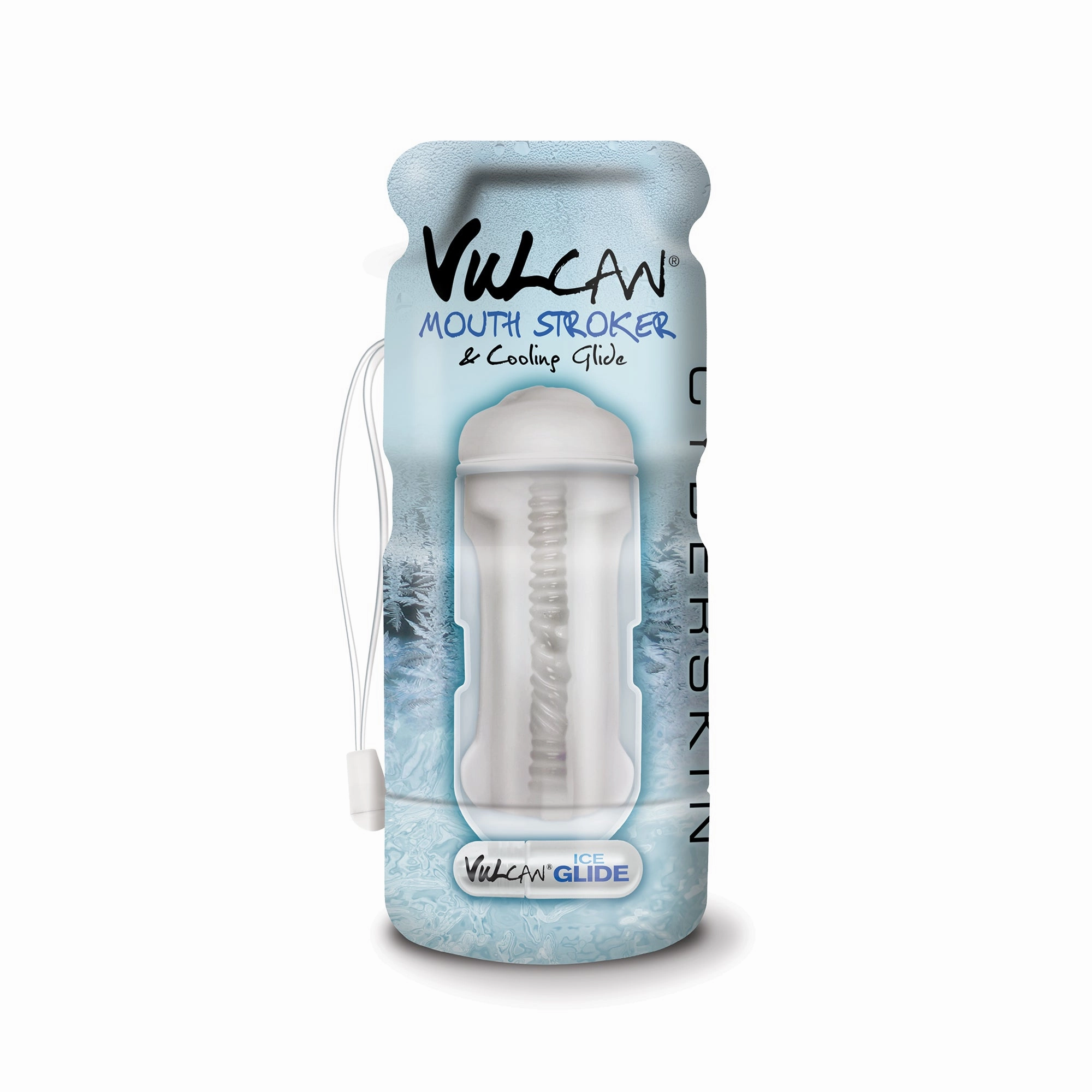CyberSkin® Vulcan® Mouth Stroker w/Cooling Glide, Frost