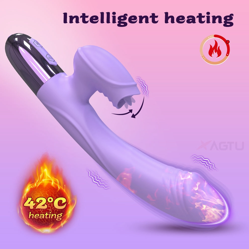 Deborah- G Spot Rabbit Vibrator for Women with Tongue Licking Clitoris Stimulator Heating Dildo