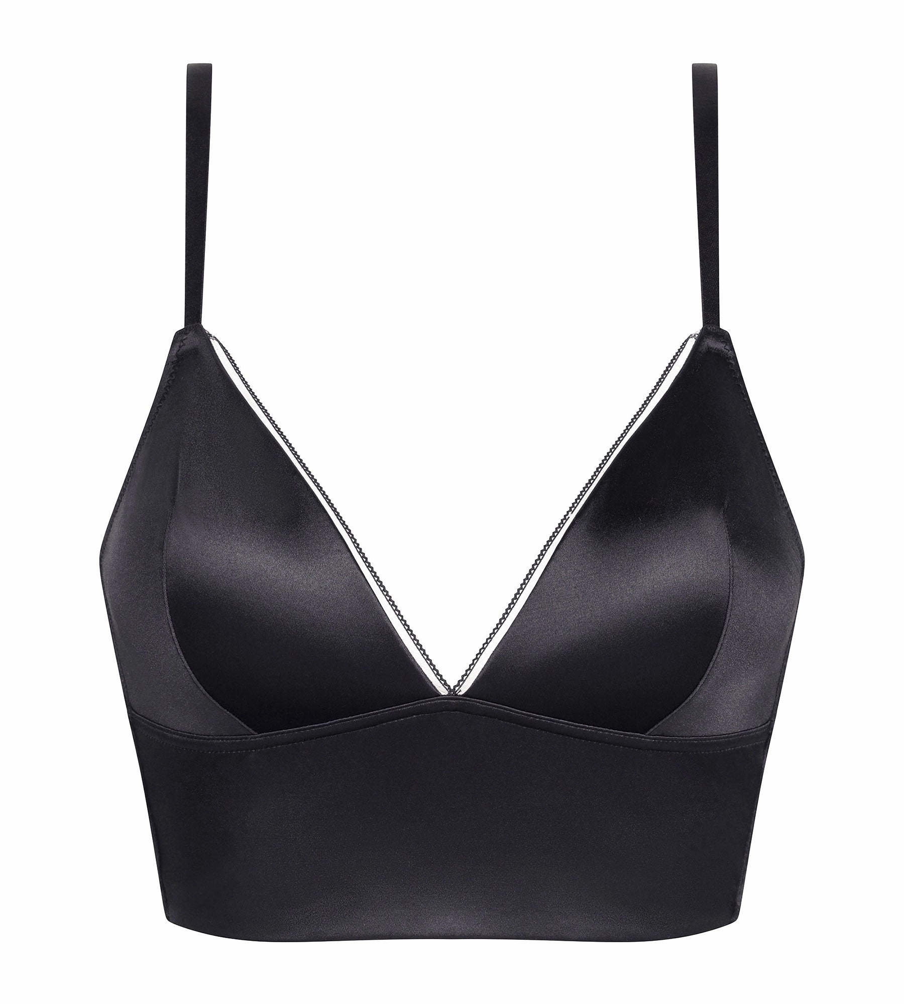 Dim Chéri grey satin microfiber push-up triangle bra