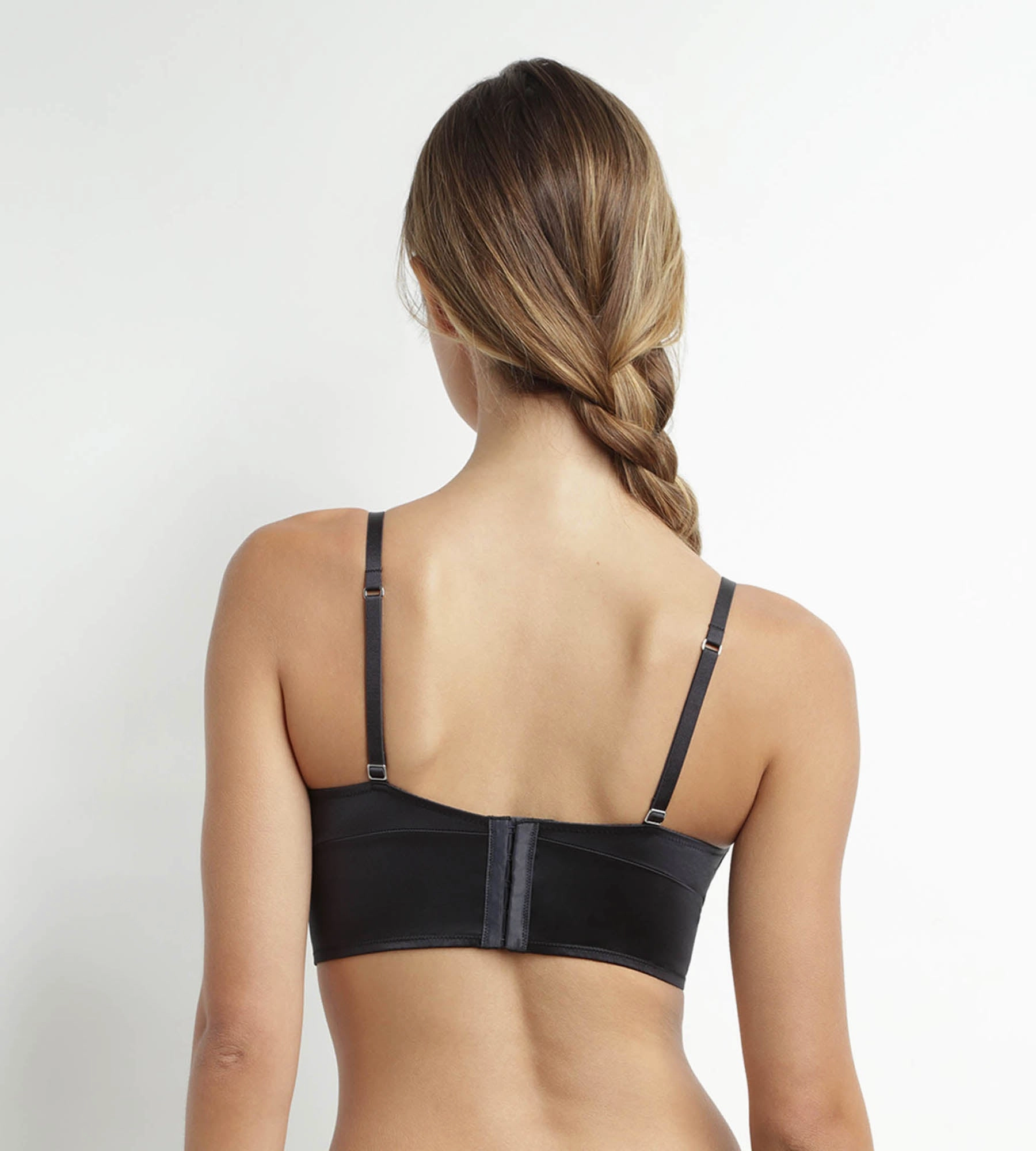 Dim Chéri grey satin microfiber push-up triangle bra