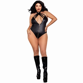 Dreamgirl Lingerie Teddy With Wrist Restraints Queen 12225X