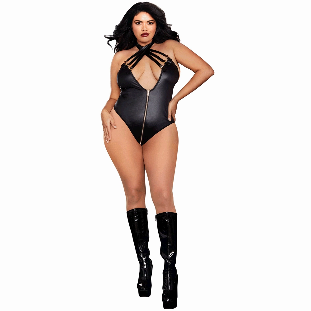 Dreamgirl Lingerie Teddy With Wrist Restraints Queen 12225X