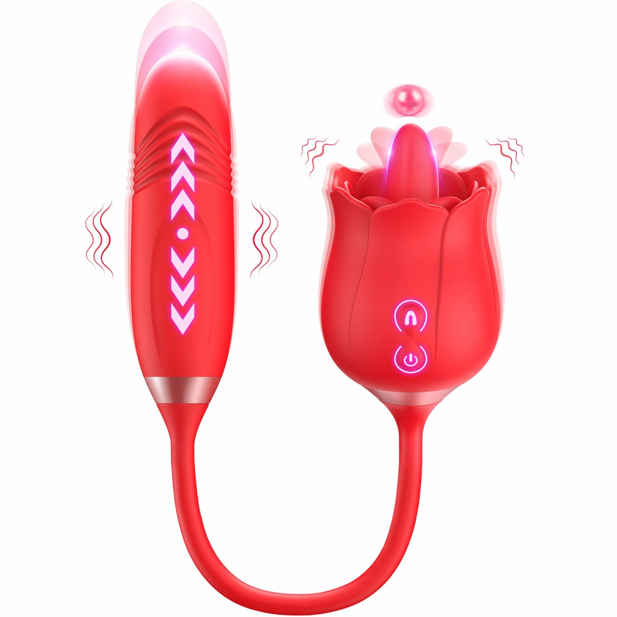 Ecliptic - Rose Vibrator with Licking & Thrusting Functions