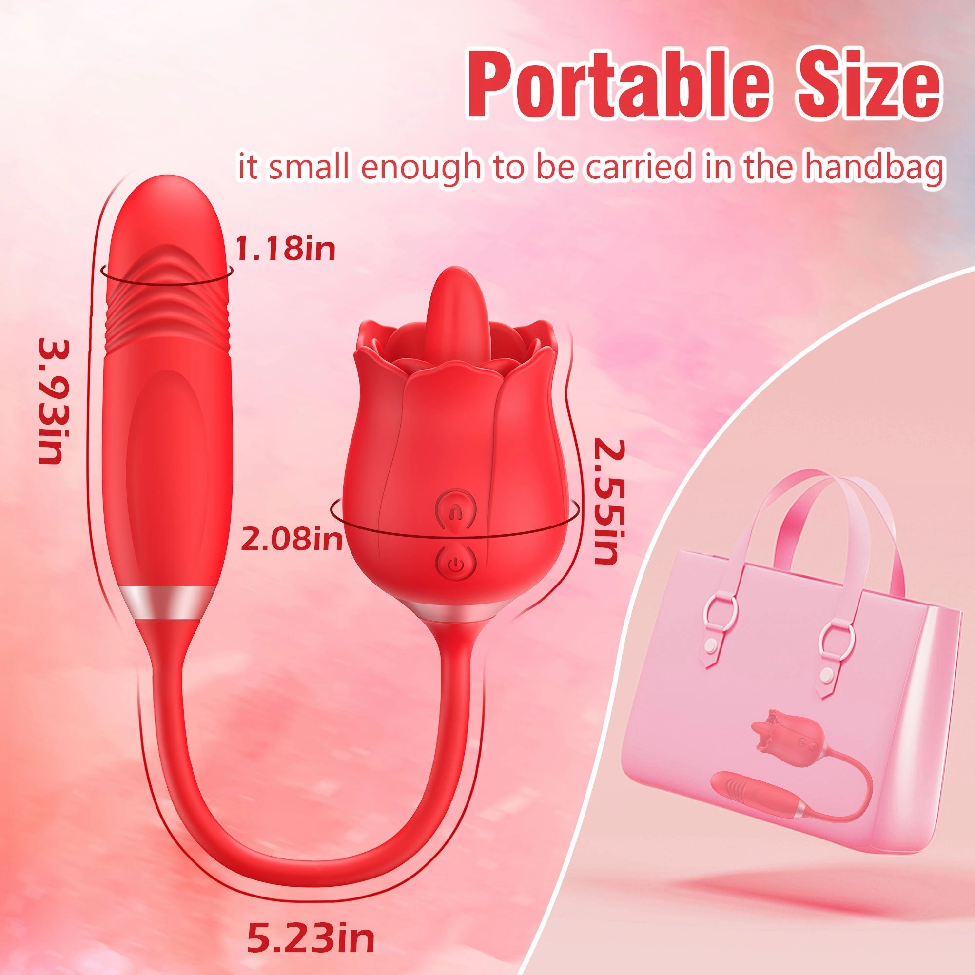 Ecliptic - Rose Vibrator with Licking & Thrusting Functions