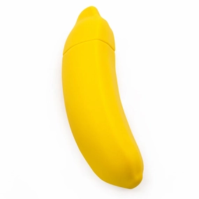 Emojibator Banana Emoji Curved Silicone Mini Vibrator