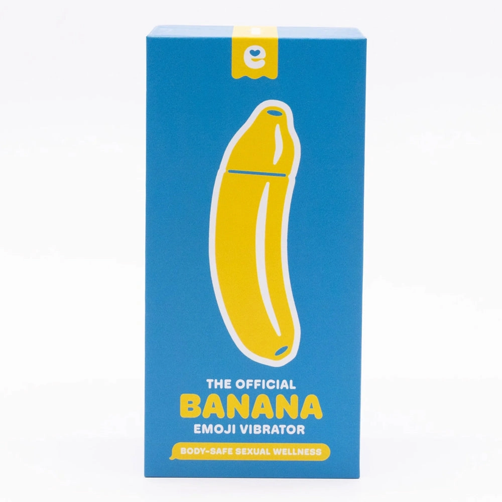 Emojibator Banana Emoji Curved Silicone Mini Vibrator