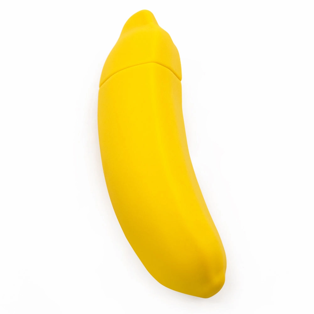 Emojibator Banana Emoji Curved Silicone Mini Vibrator