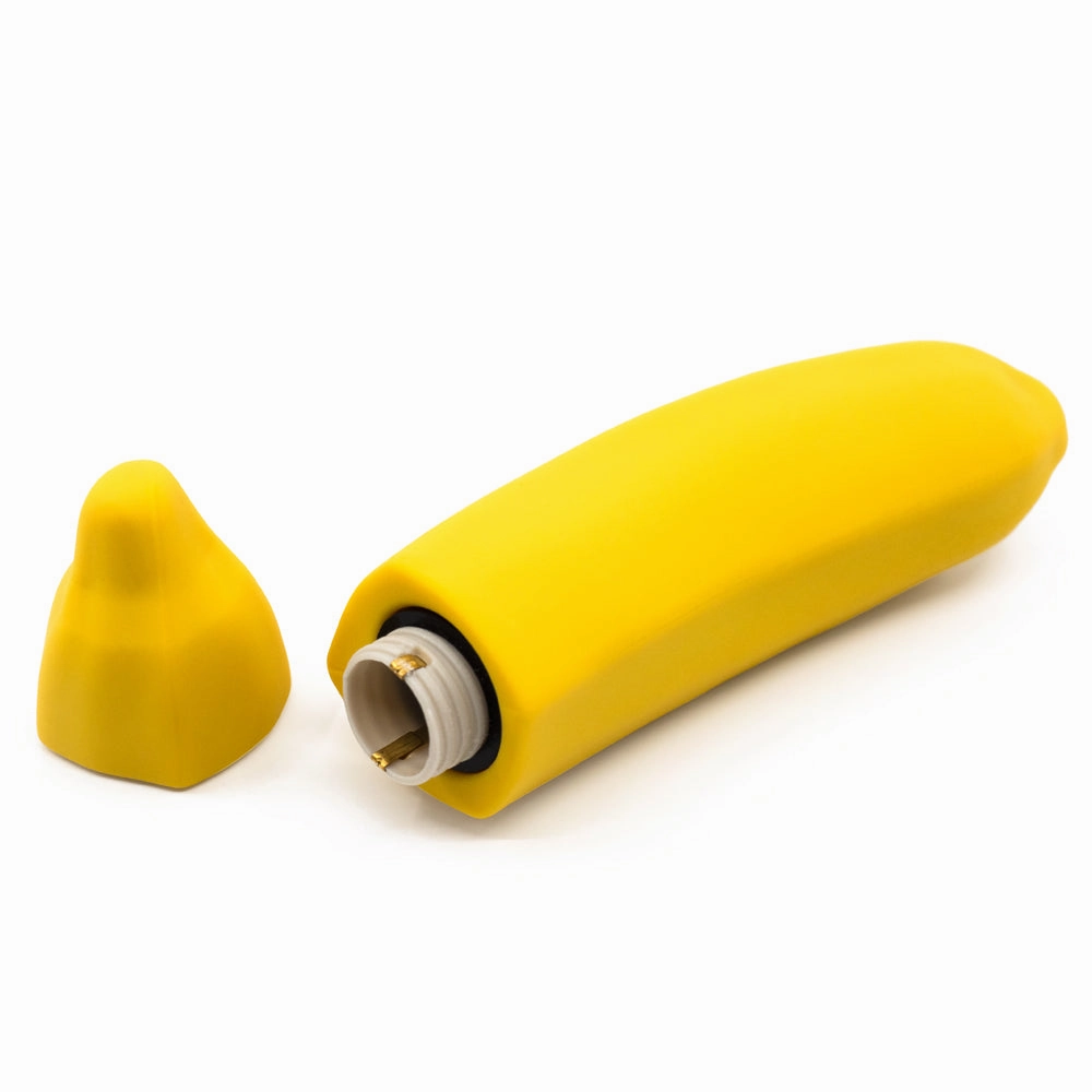 Emojibator Banana Emoji Curved Silicone Mini Vibrator