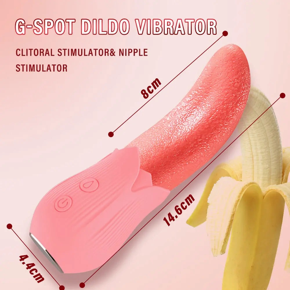 Female Soft Tongue Vibrator - Clitoral, Anal & Nipple Stimulator