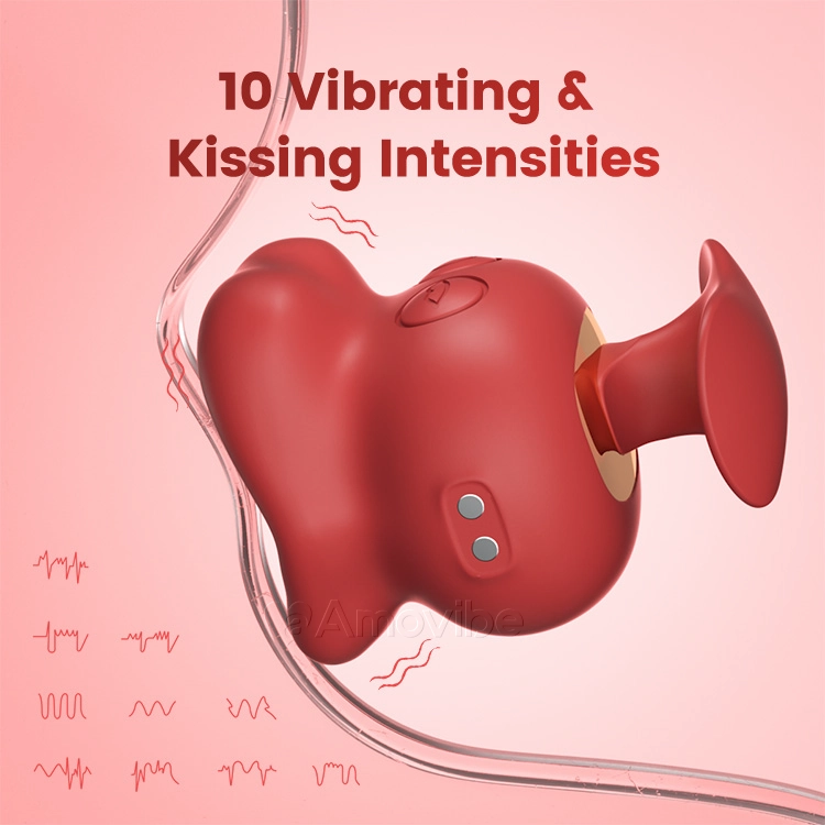 Finger Grip Vibrator with 10 Kissing & Vibrating