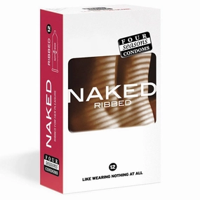 Four Seasons Naked Ribbed Latex Condoms