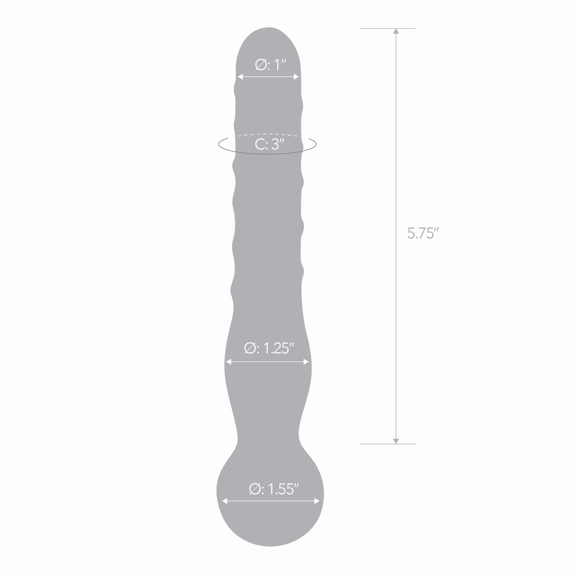Glas - Joystick Clear Glass Dildo 8" (Clear)