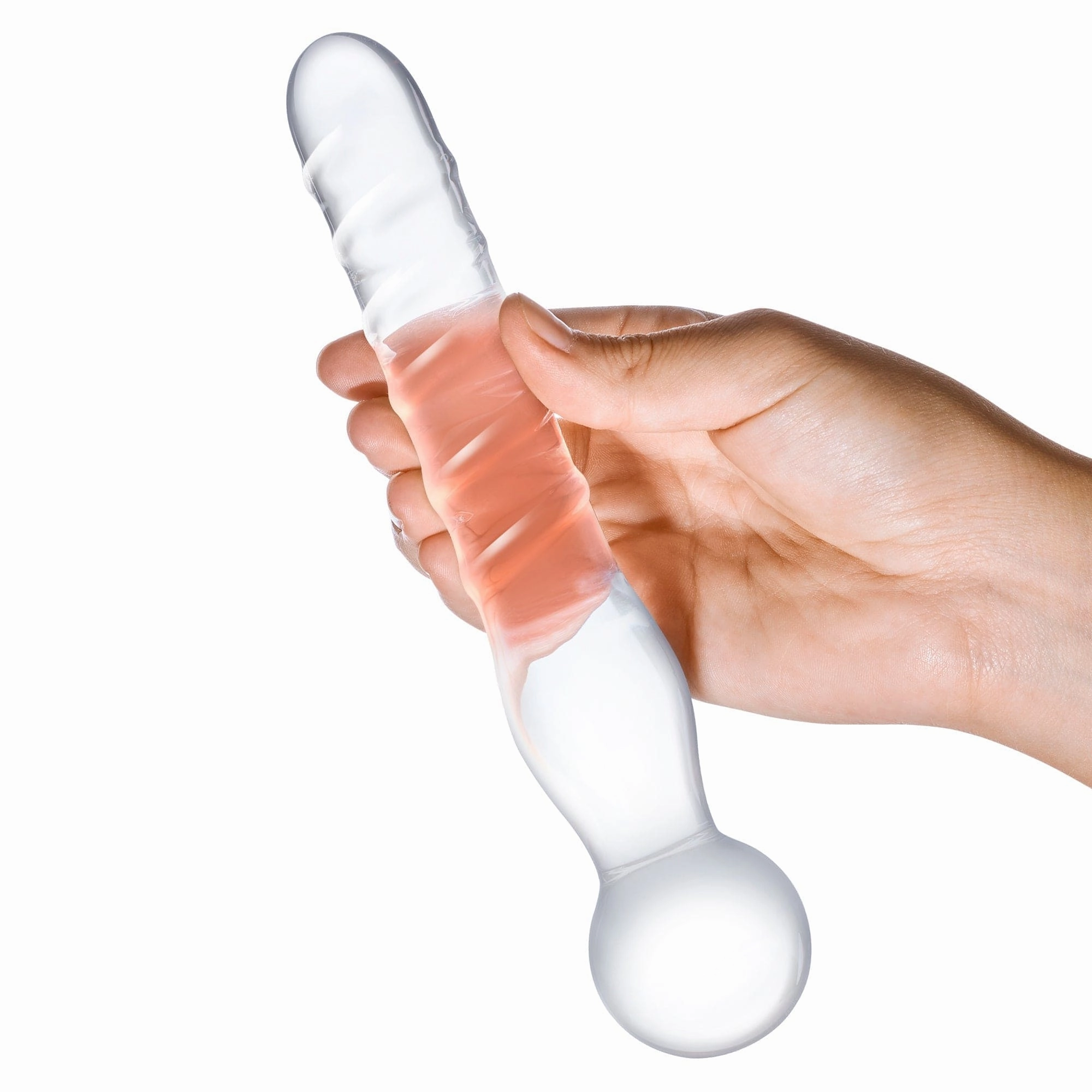 Glas - Joystick Clear Glass Dildo 8" (Clear)