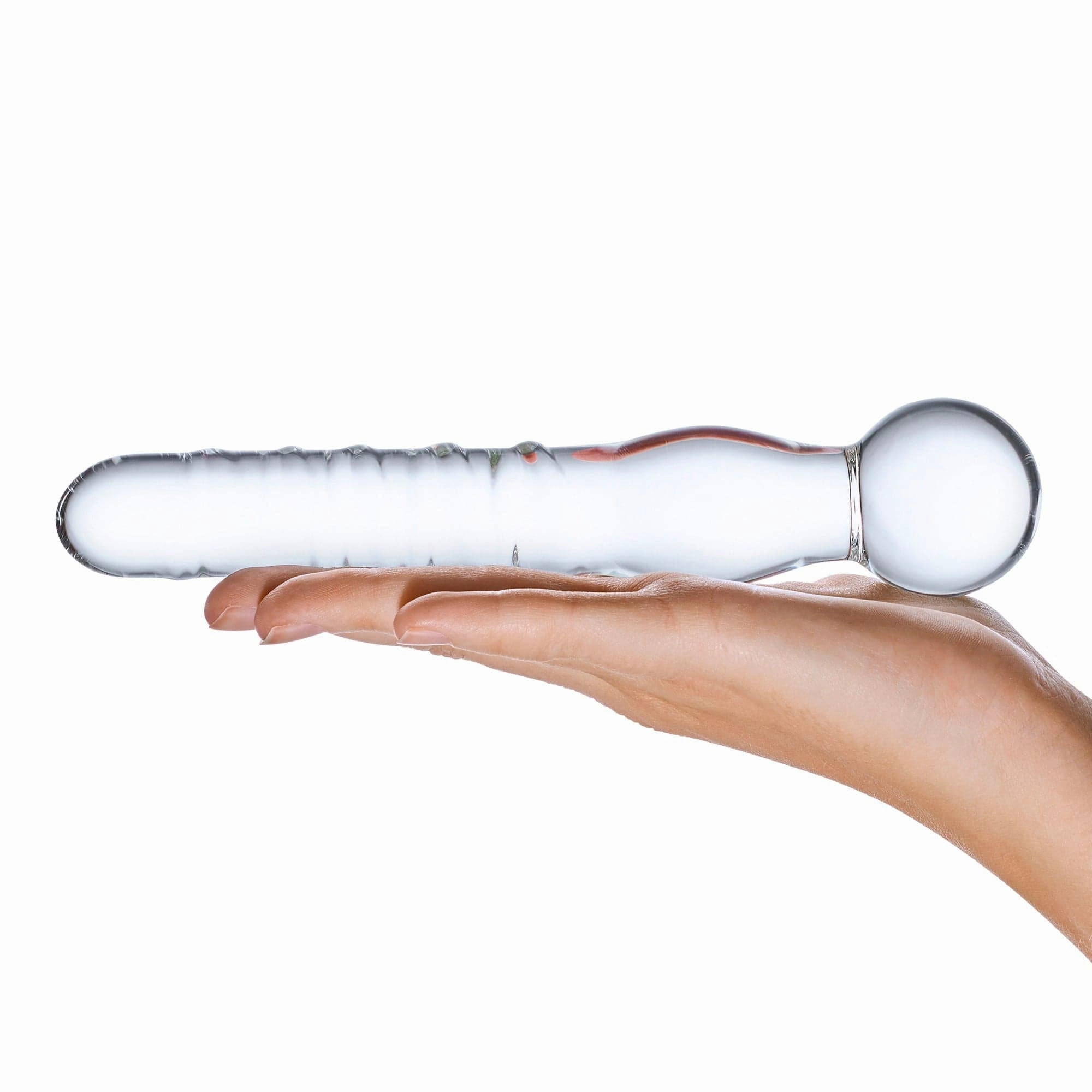 Glas - Joystick Clear Glass Dildo 8" (Clear)