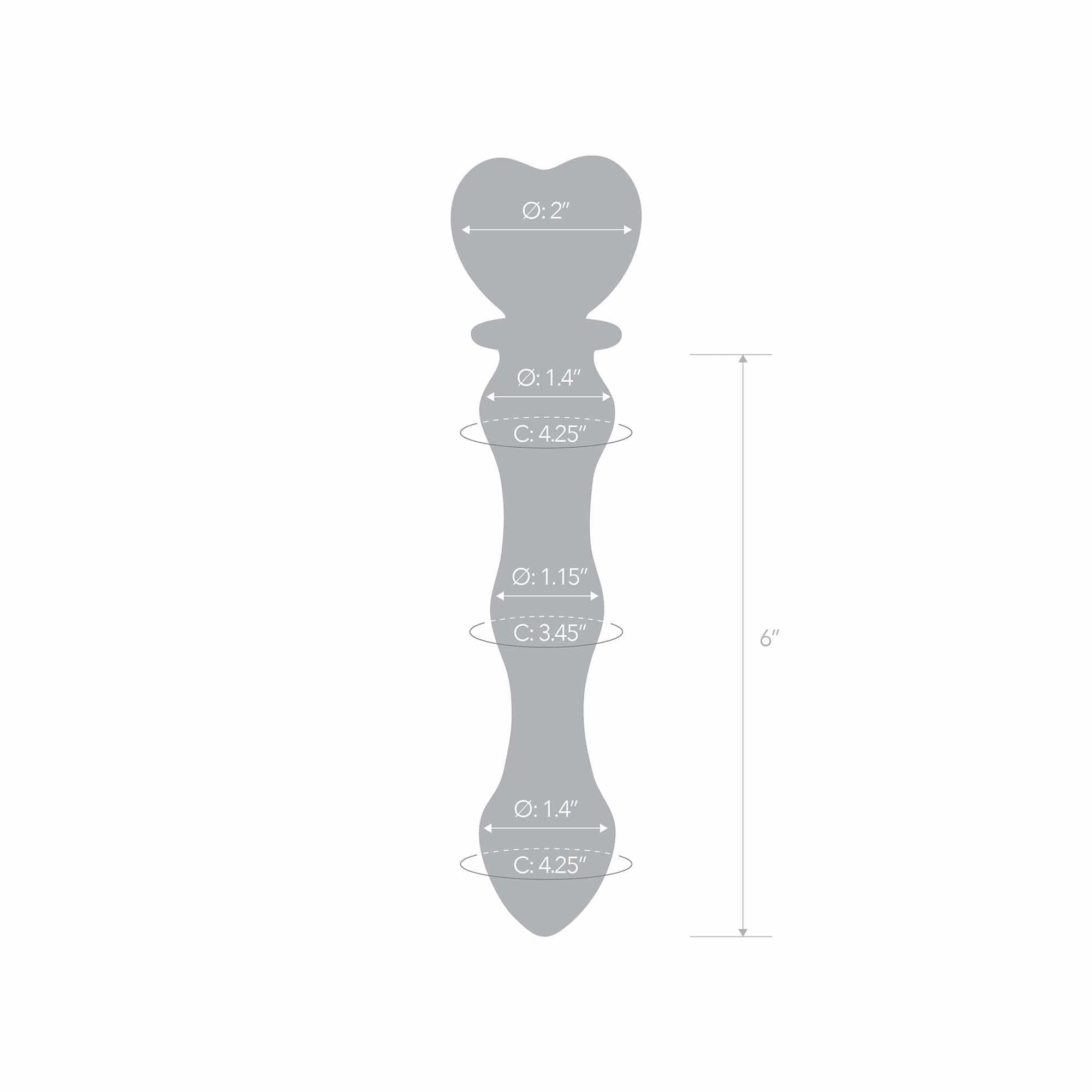 Glas - Sweetheart Glass Dildo 8" (Pink/Clear)