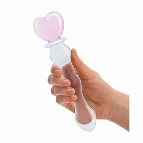 Glas - Sweetheart Glass Dildo 8" (Pink/Clear)